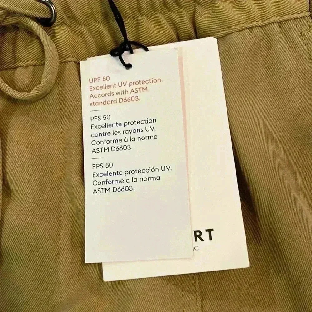 BR Sport Cargo Joggers Womens Dark Gold XS Stretch Waist Drawstring Pockets - Picture 5 of 12
